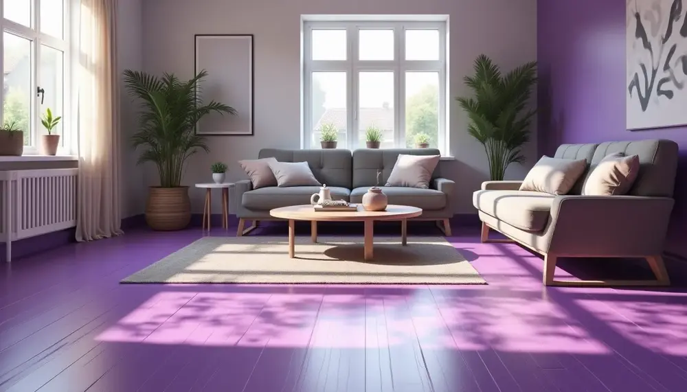 PVC Boden lila: So setzen Sie farbige Akzente in Ihrem Zuhause
